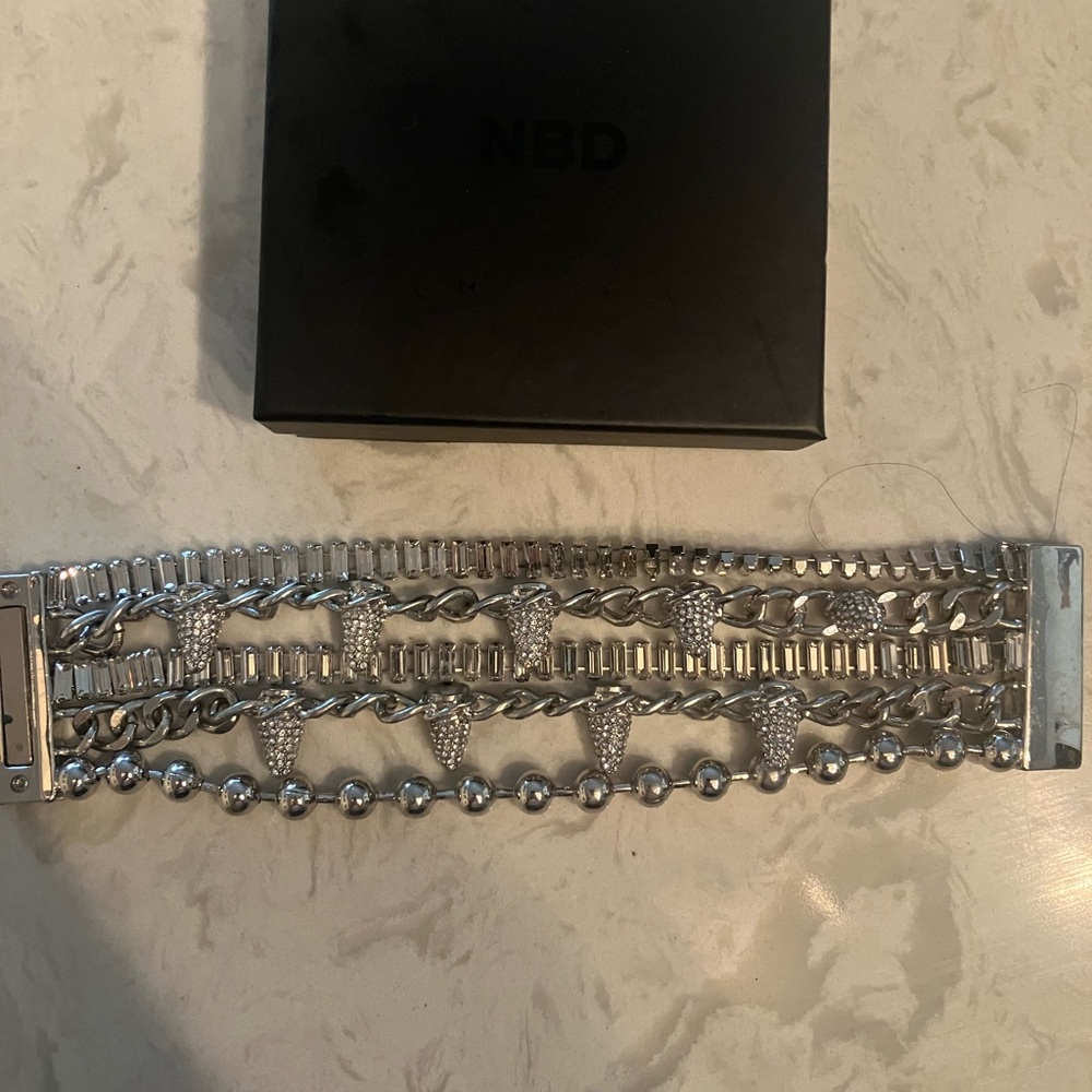 NBD Bracelet Silver Multi-Chain Rocker Chic
